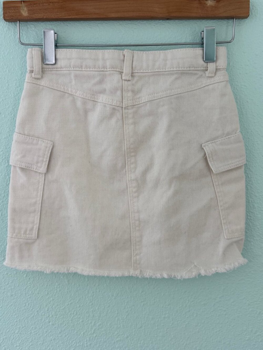 H&M White Twill Cargo Skirt Size 10 - Picture 5 of 7